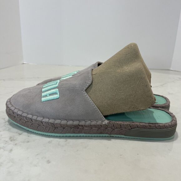 Puma Fenty x Rihanna Drizzle Bay Espadrille Slip On Slide Shoes SZ 8.5 Gray Teal - Picture 3 of 12